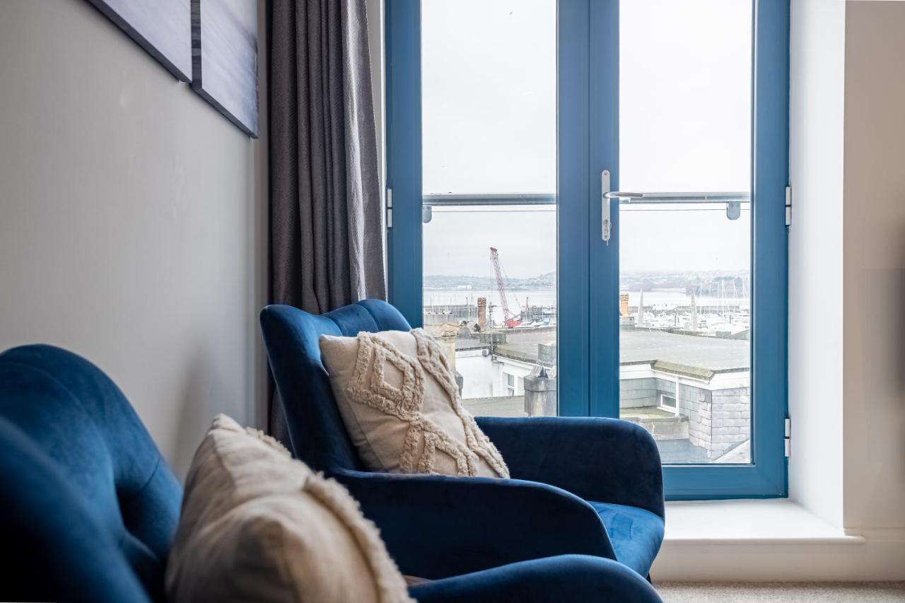 Elegant Fresh Spacious Two Bed Apartment - Juliet Balcony - Sea, Marina, Harbour Views, English Riviera Clock Tower Torquay Zewnętrze zdjęcie